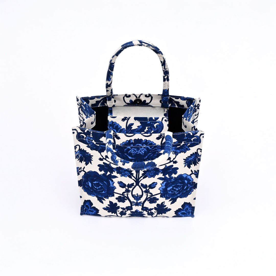 Floral Canvas Gift Bag – Elegant Reusable Tote