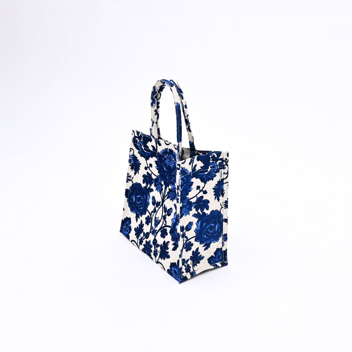 Floral Canvas Gift Bag – Elegant Reusable Tote