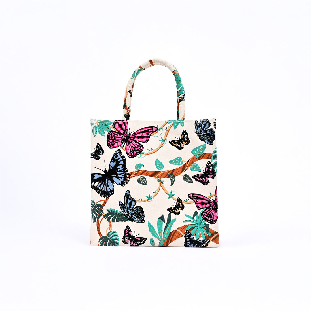 Reusable Butterfly Canvas Gift Bag – Eco-Friendly & Stylish
