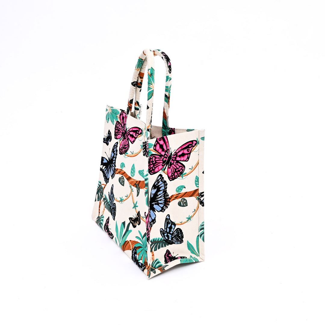 Reusable Butterfly Canvas Gift Bag – Eco-Friendly & Stylish
