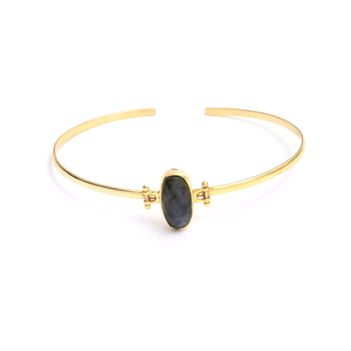 Labradorite Bangle – Radiant Polished Finish