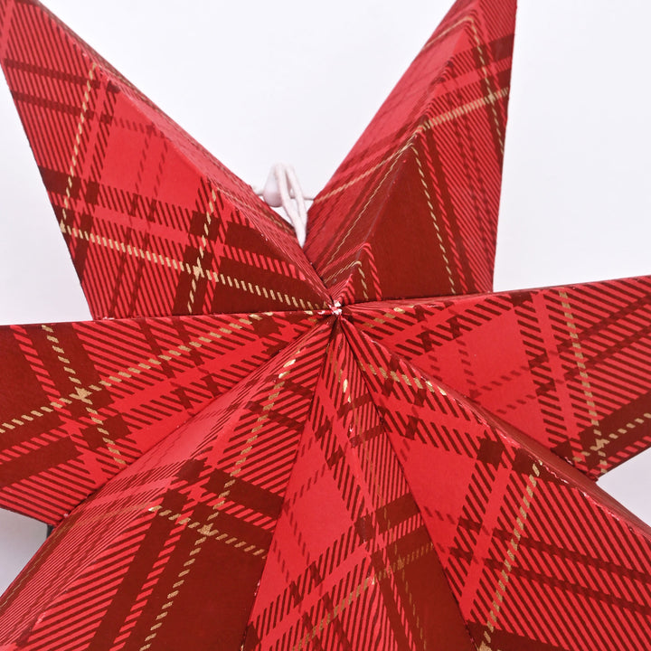 7-Point Red Paper Star Christmas –  Hanging Décor 46 cm