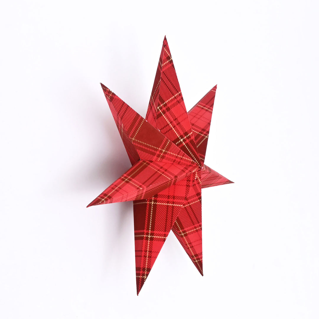 7-Point Red Paper Star Christmas –  Hanging Décor 46 cm