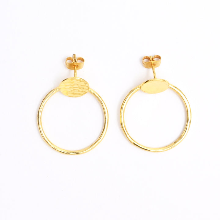 Round Orb Earrings – Gold Plated Finish