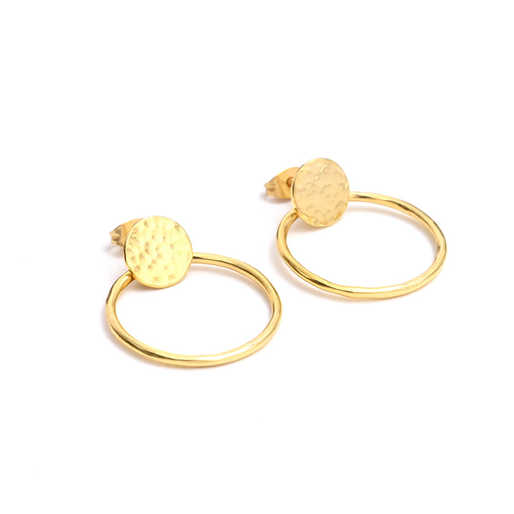 Round Orb Earrings – Gold Plated Finish
