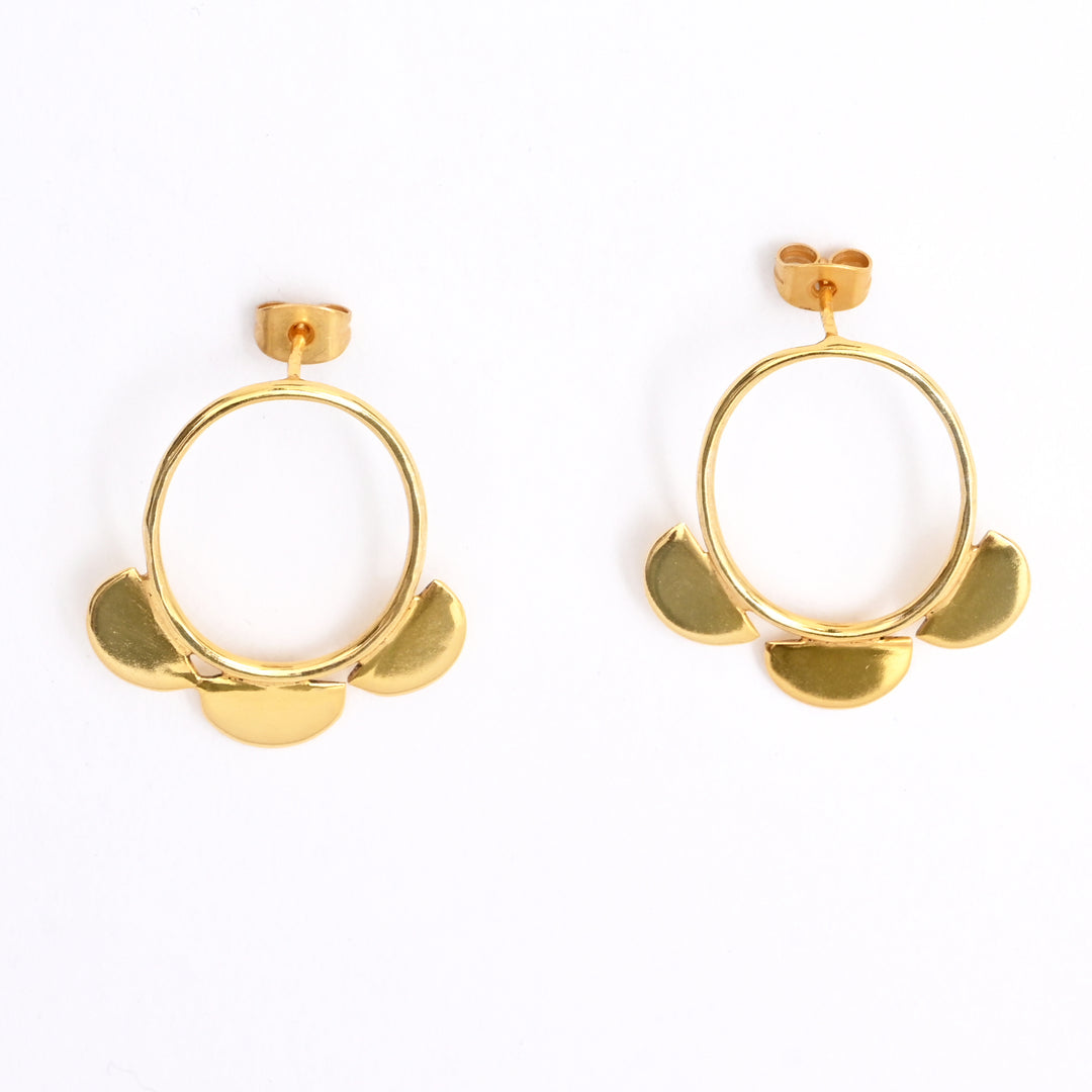 Gold Hoop Earrings – Petal Design