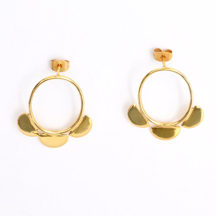 Gold Hoop Earrings – Petal Design