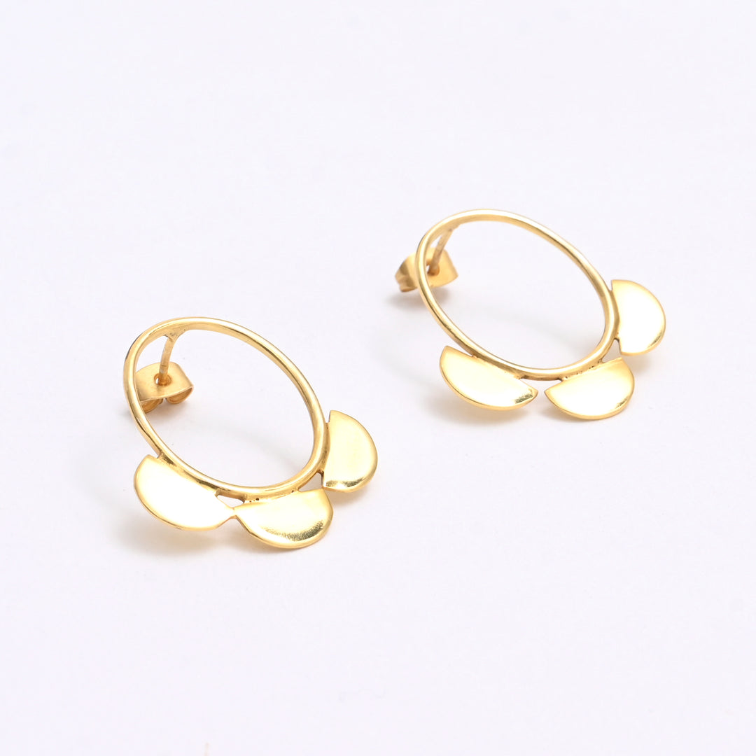 Gold Hoop Earrings – Petal Design