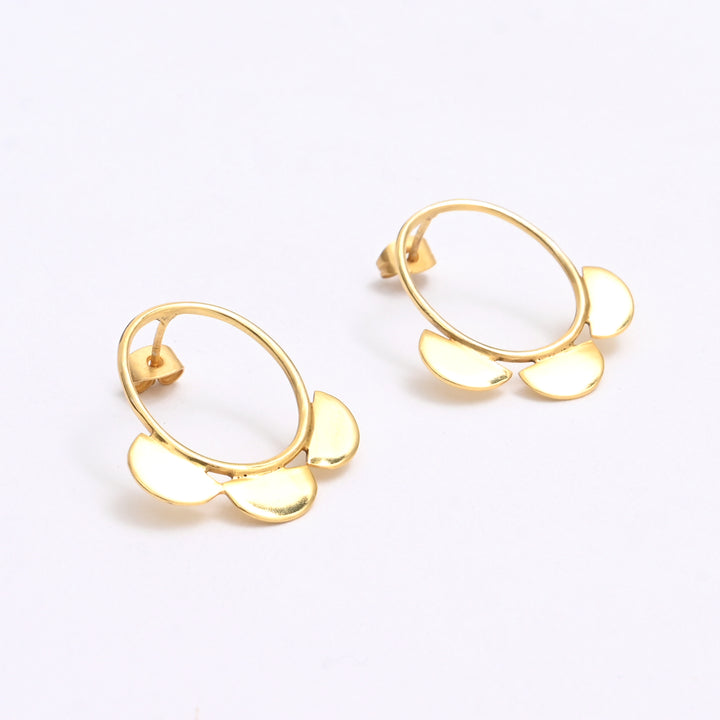 Gold Hoop Earrings – Petal Design