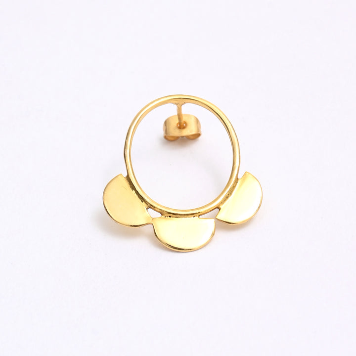 Gold Hoop Earrings – Petal Design