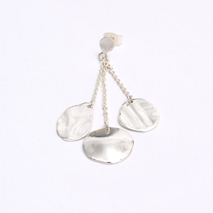 Triple-Stone Earrings – Elegant Finish