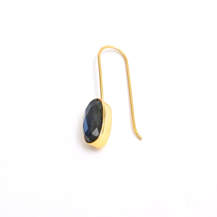Labradorite Drop Earrings – Radiant Finish
