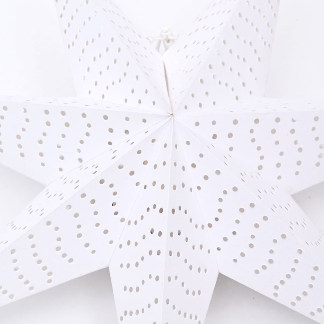 7-Point White Paper Star Christmas Hanging Decor – 46 cm