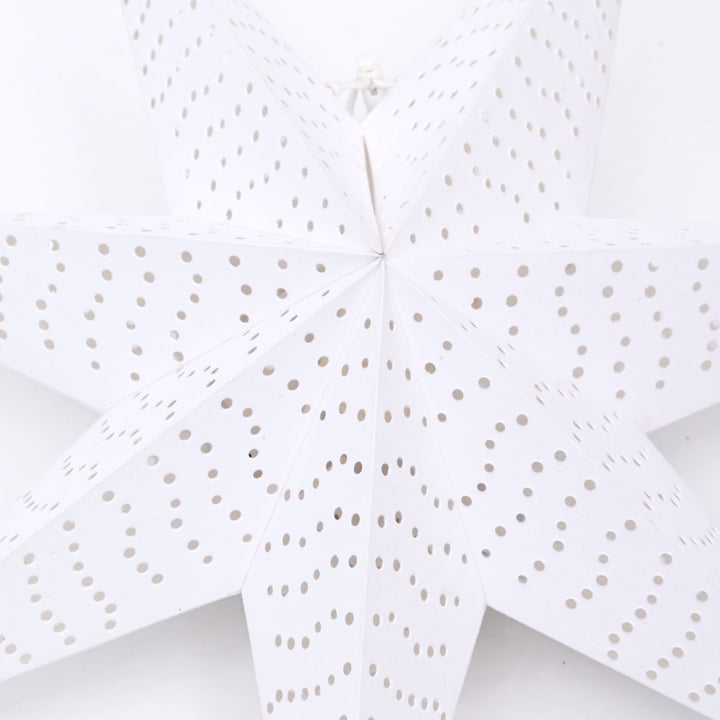 7-Point White Paper Star Christmas Hanging Decor – 46 cm