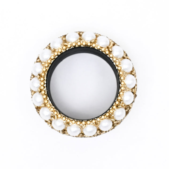 Gold Beaded Napkin Rings – Set of 4 for Table Décor