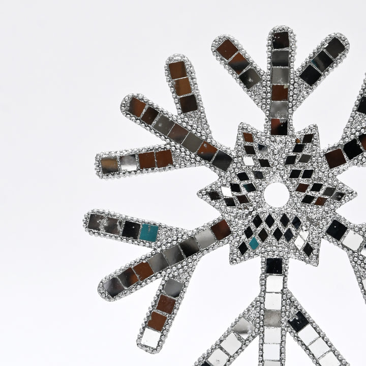 Silver Snowflake Christmas Tree Topper