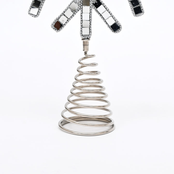 Silver Snowflake Christmas Tree Topper