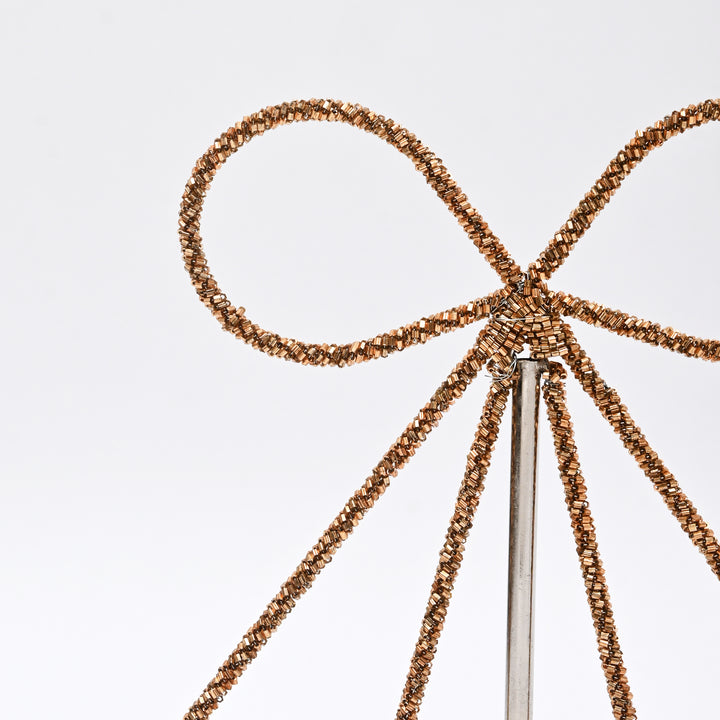 Gold & Silver Bow Christmas Tree Topper