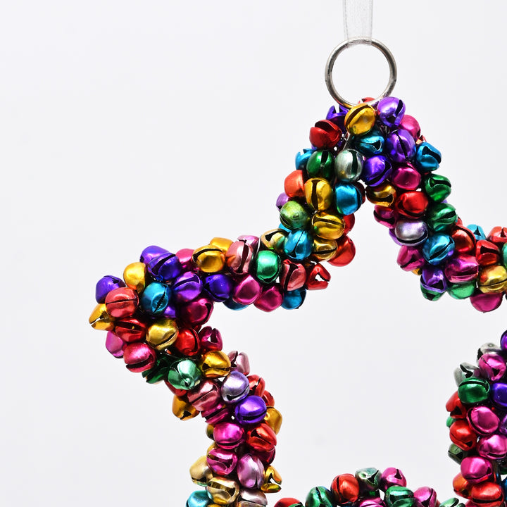 Multicolour Beaded Star Christmas Hanging Ornament