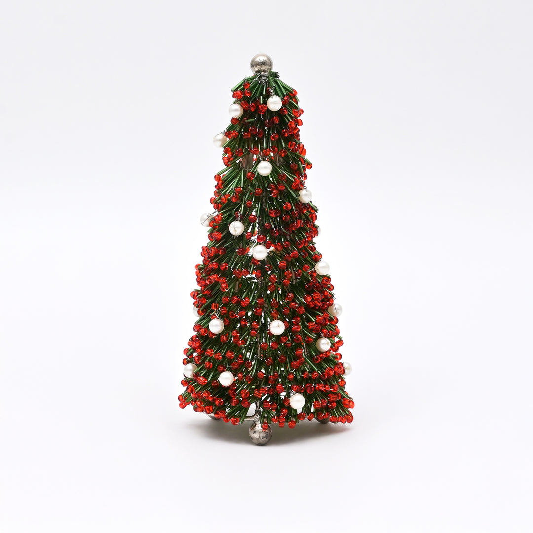 Beaded Christmas Tree Tabletop Decoration