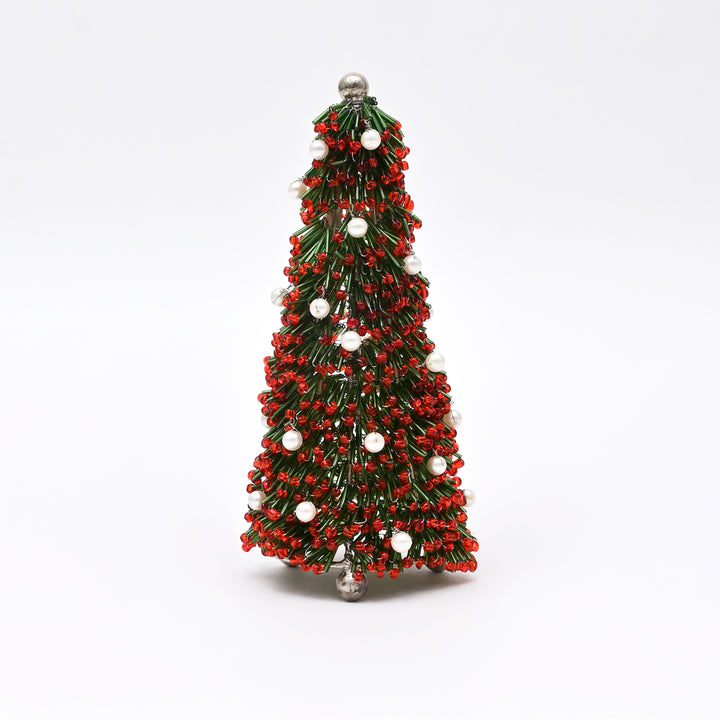 Beaded Christmas Tree Tabletop Decoration