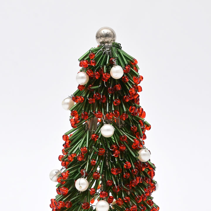 Beaded Christmas Tree Tabletop Decoration