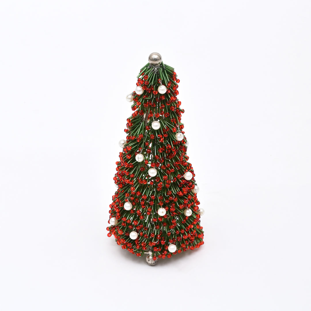 Beaded Christmas Tree Tabletop Decoration