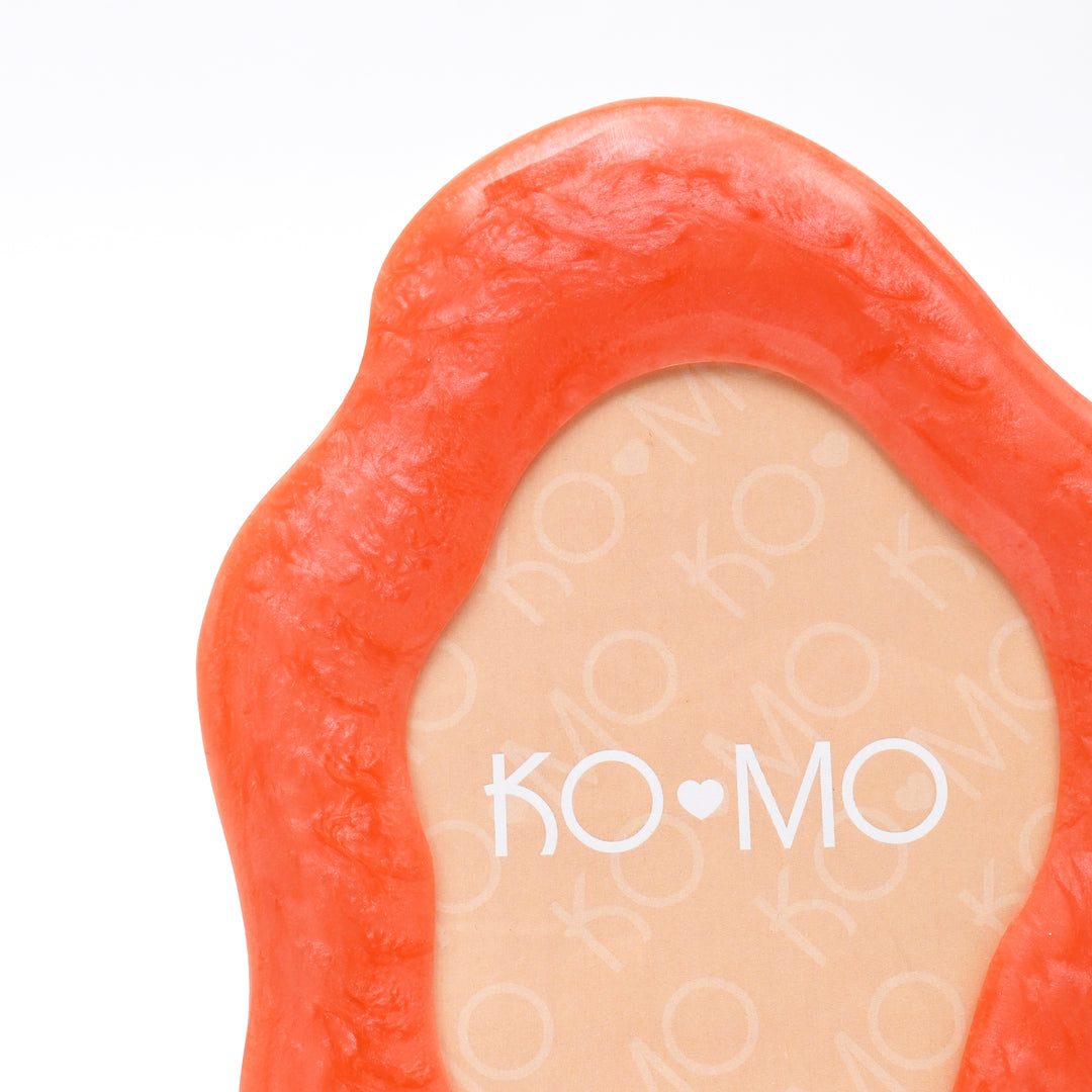 Orange Organic Resin Photo Frame 5x7 Inch Modern Décor