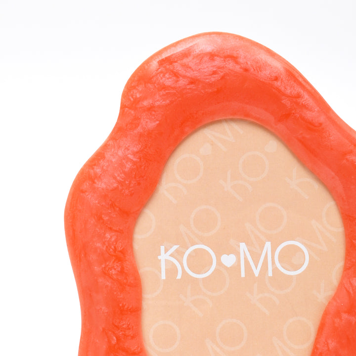 Orange Organic Resin Photo Frame 5x7 Inch Modern Décor