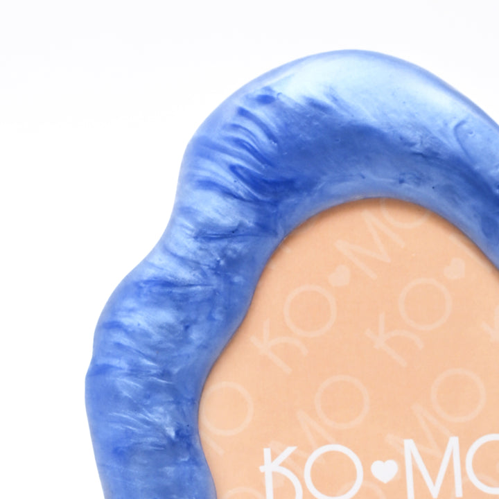 Blue Organic Shape Photo Frame 5x7 Inch Resin Décor