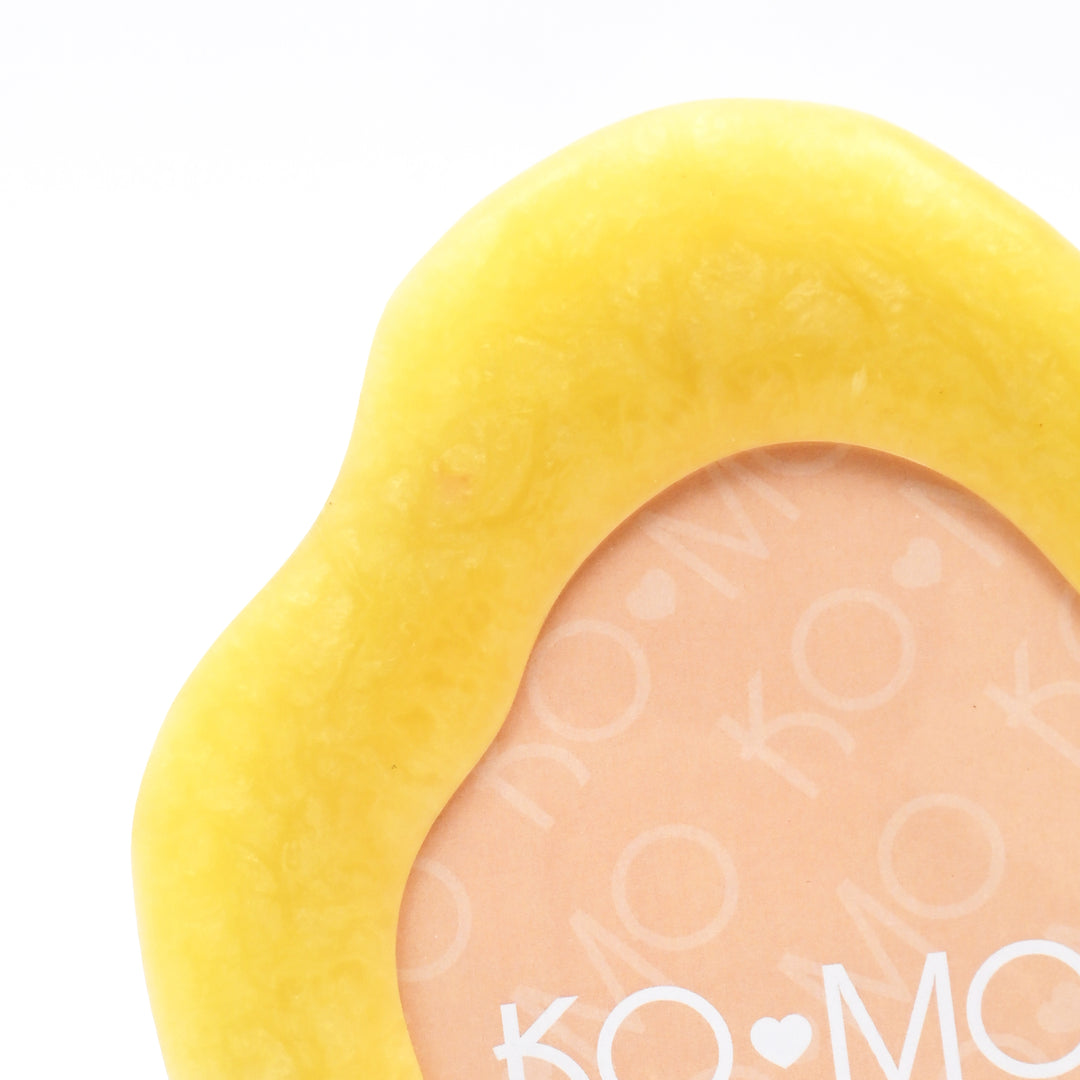Yellow Organic Shape Photo Frame 5x7 Inch Resin Décor
