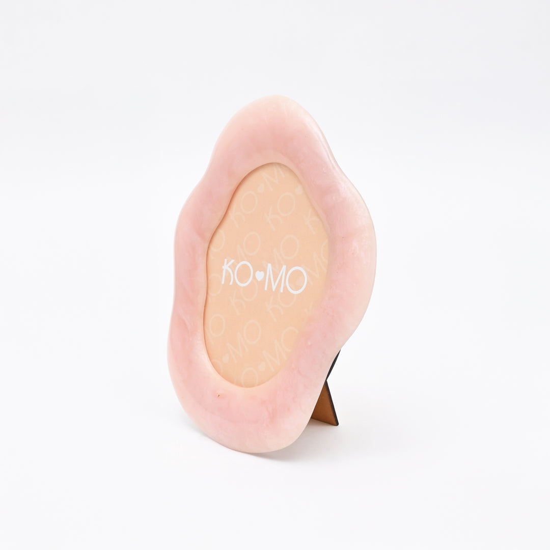 Pink Organic Shape Resin Photo Frame 5x7 Inch Décor