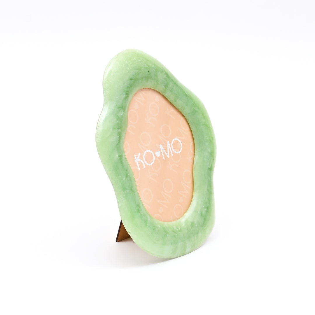 Green Organic Resin Photo Frame 5x7 Inch Modern Décor