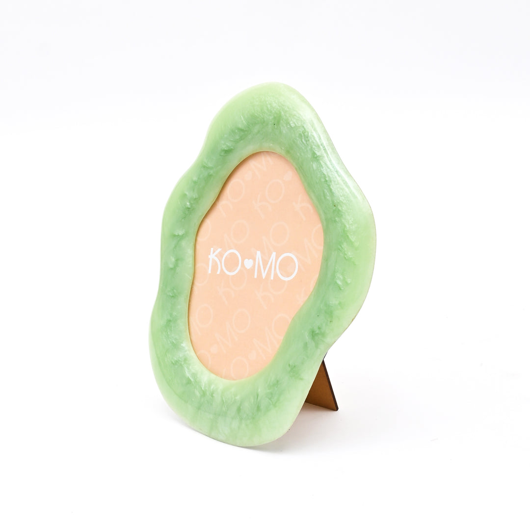 Green Organic Resin Photo Frame 5x7 Inch Modern Décor