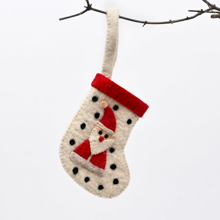 Mini Felt Snowman Christmas Stocking