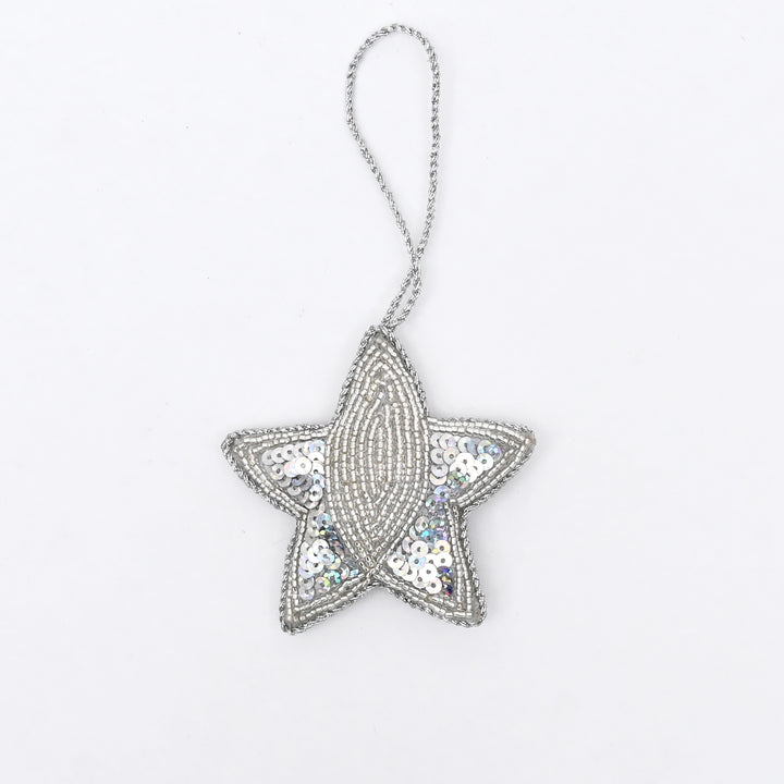 Beaded Star Hanging Ornament - Christmas Décor