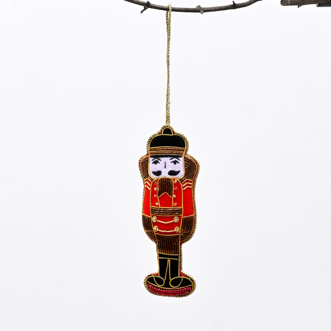 Velvet Nutcracker Christmas Hanging Ornament
