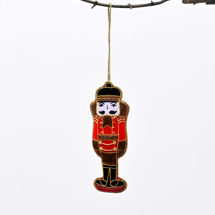 Velvet Nutcracker Christmas Hanging Ornament