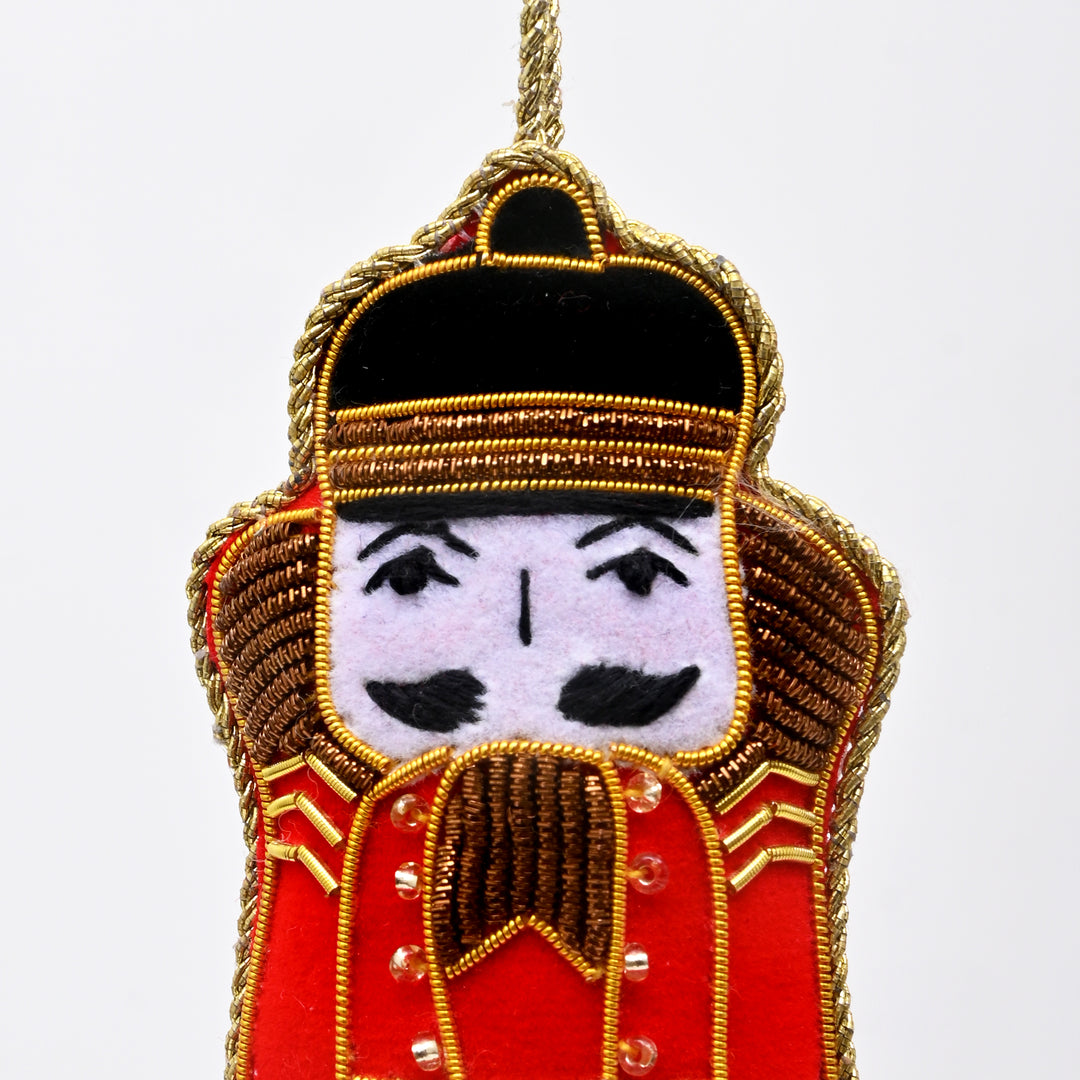 Velvet Nutcracker Christmas Hanging Ornament