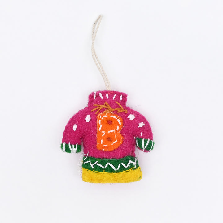 Multicolour Felt Christmas Sweater Hanging Ornament