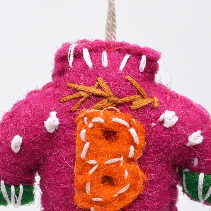 Multicolour Felt Christmas Sweater Hanging Ornament