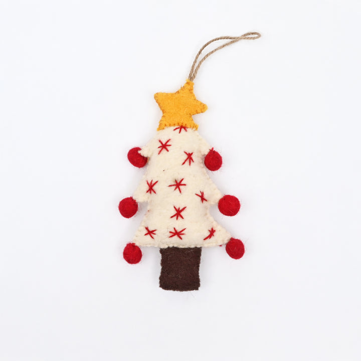 Felt Christmas Tree Hanging Ornament with Star