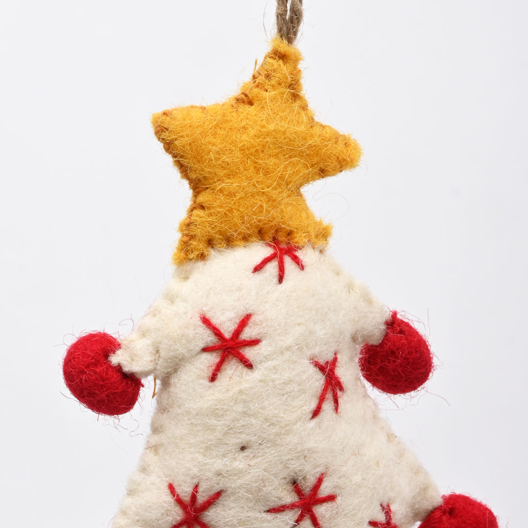 Felt Christmas Tree Hanging Ornament with Star