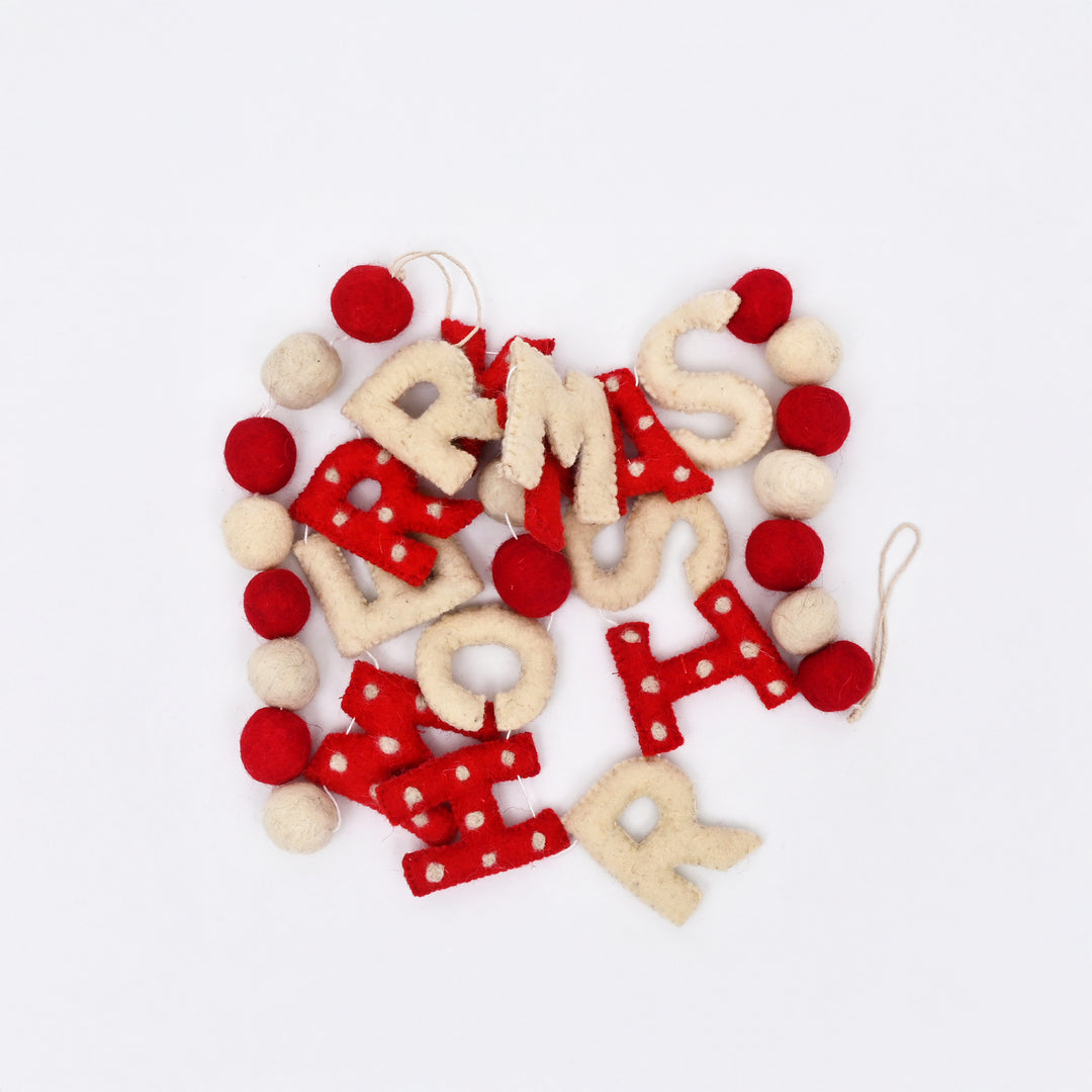 Felt Letter Christmas Garland 182 cm
