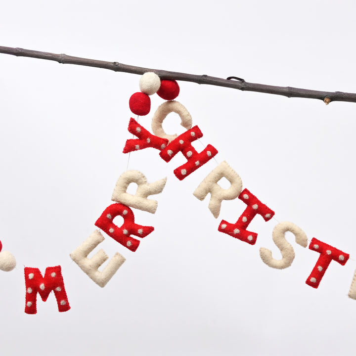 Felt Letter Christmas Garland 182 cm