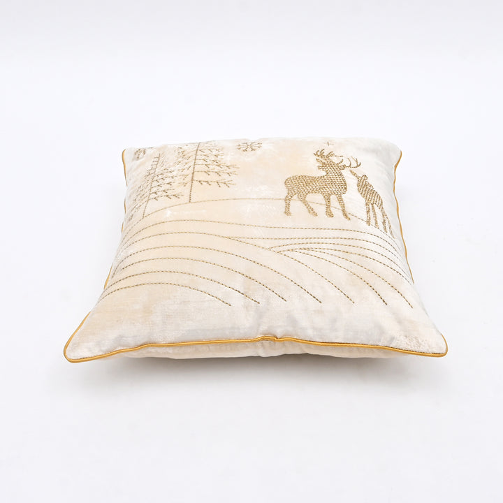 Velvet Pillow with Zari Embroidery – 45x45 cm