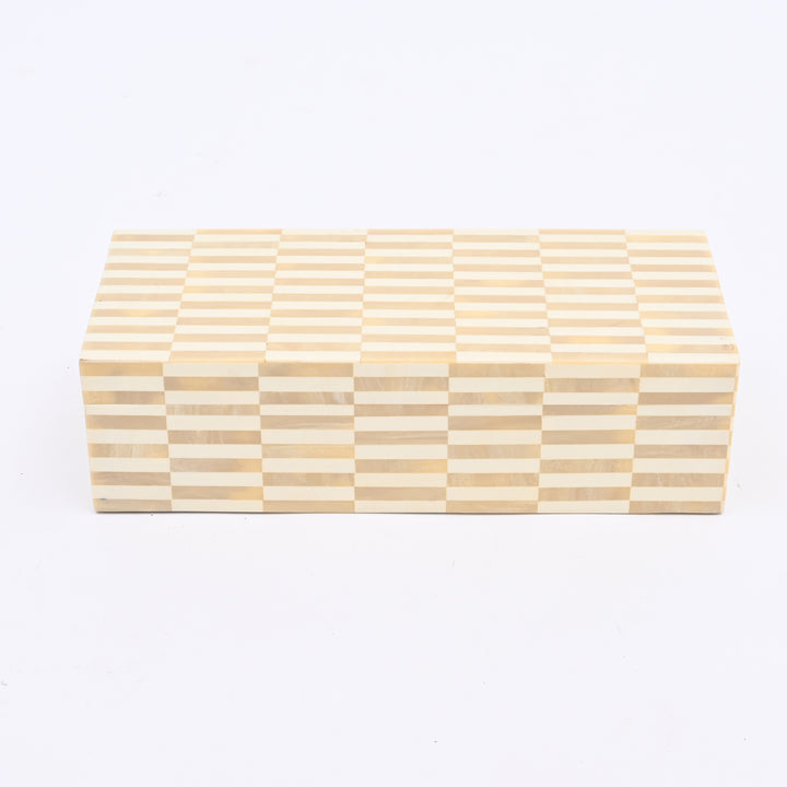Alicia Box Set of 3 – Jewellery Storage with Resin & MDF – Ivory Finish