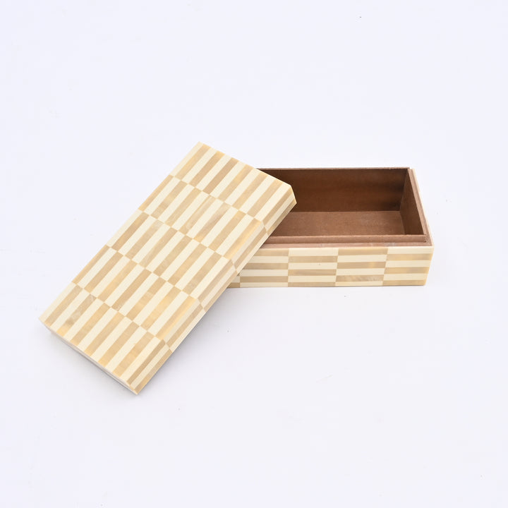 Alicia 3-Pc Ivory Resin MDF Jewellery & Keepsake Storage Box Set – Elegant Trinket Organizer for Dresser, Desk