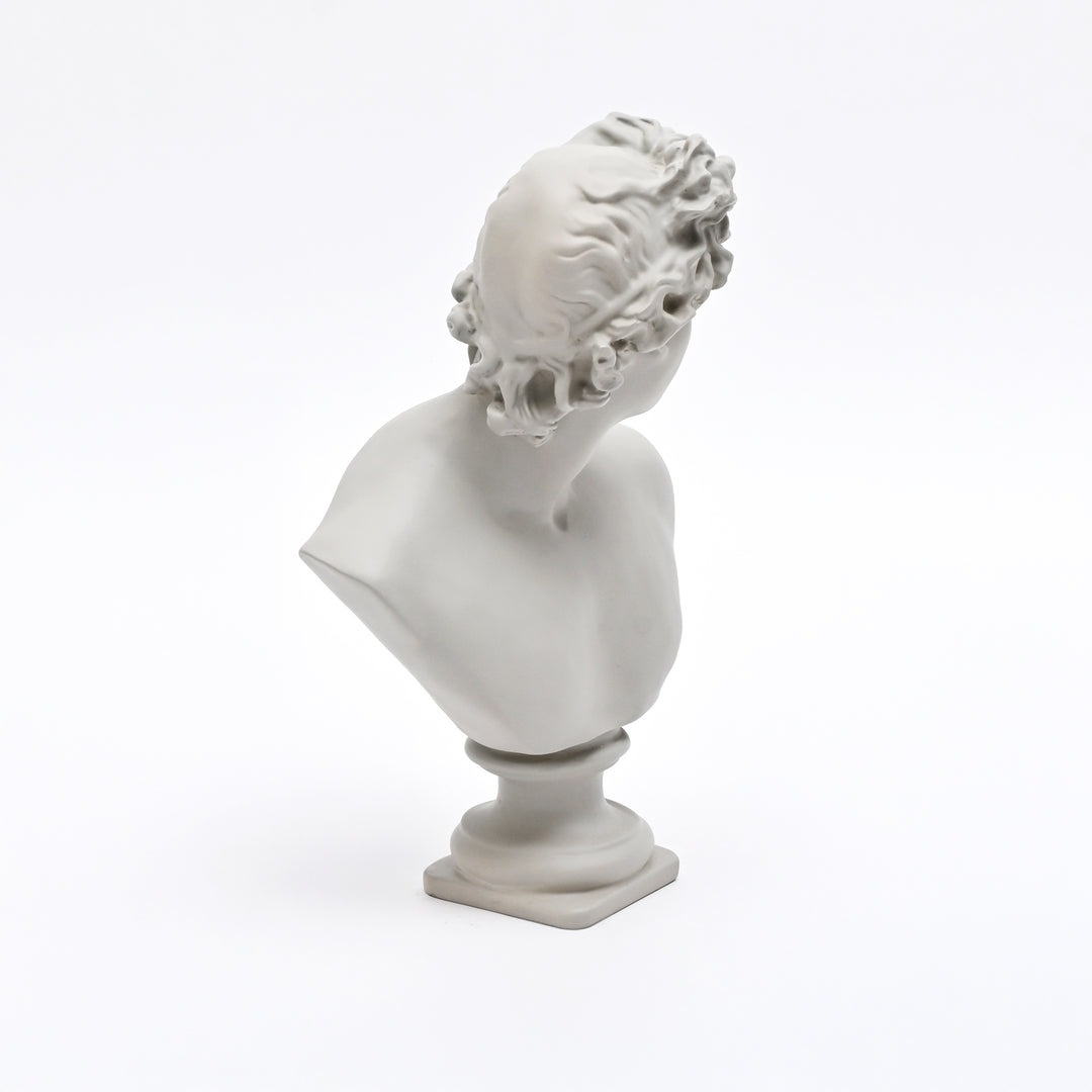 Grey Neo-Classical Bust Sculpture in Matte Resin