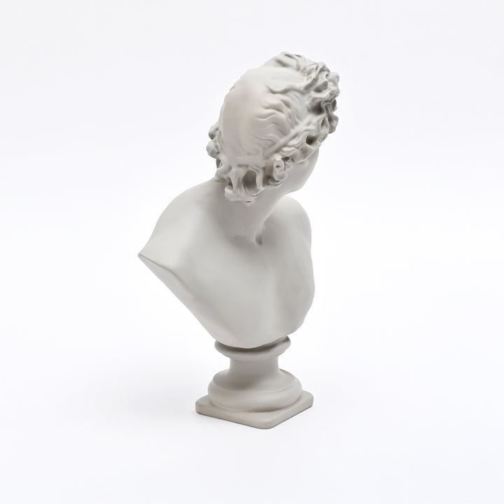 Grey Neo-Classical Bust Sculpture in Matte Resin